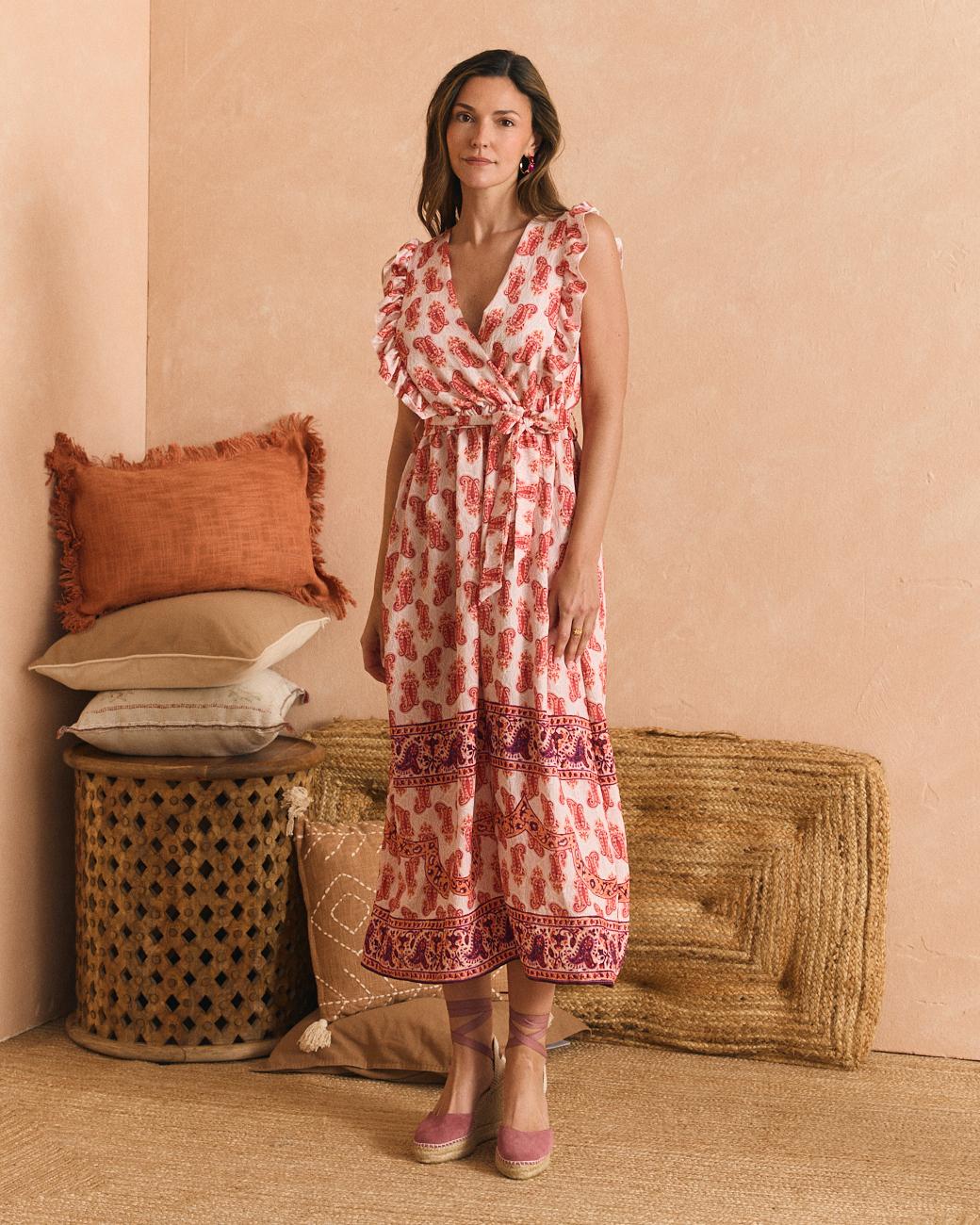 Vestido Motivos Coral