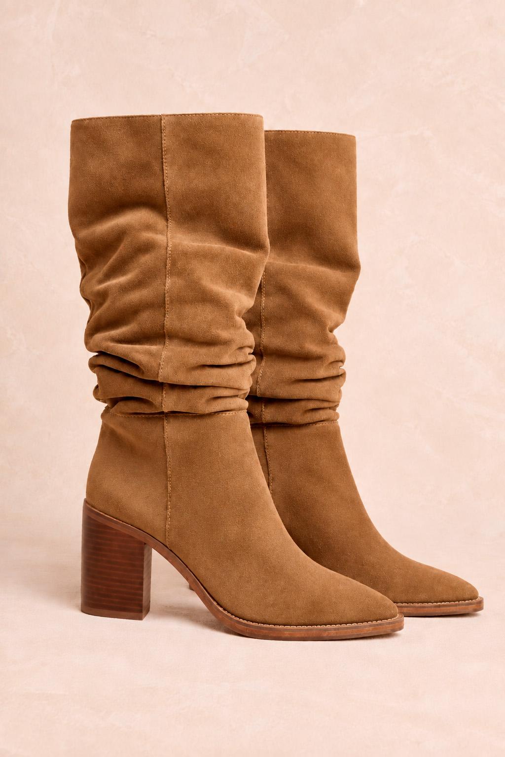 Bota Fruncida Piel Aitana