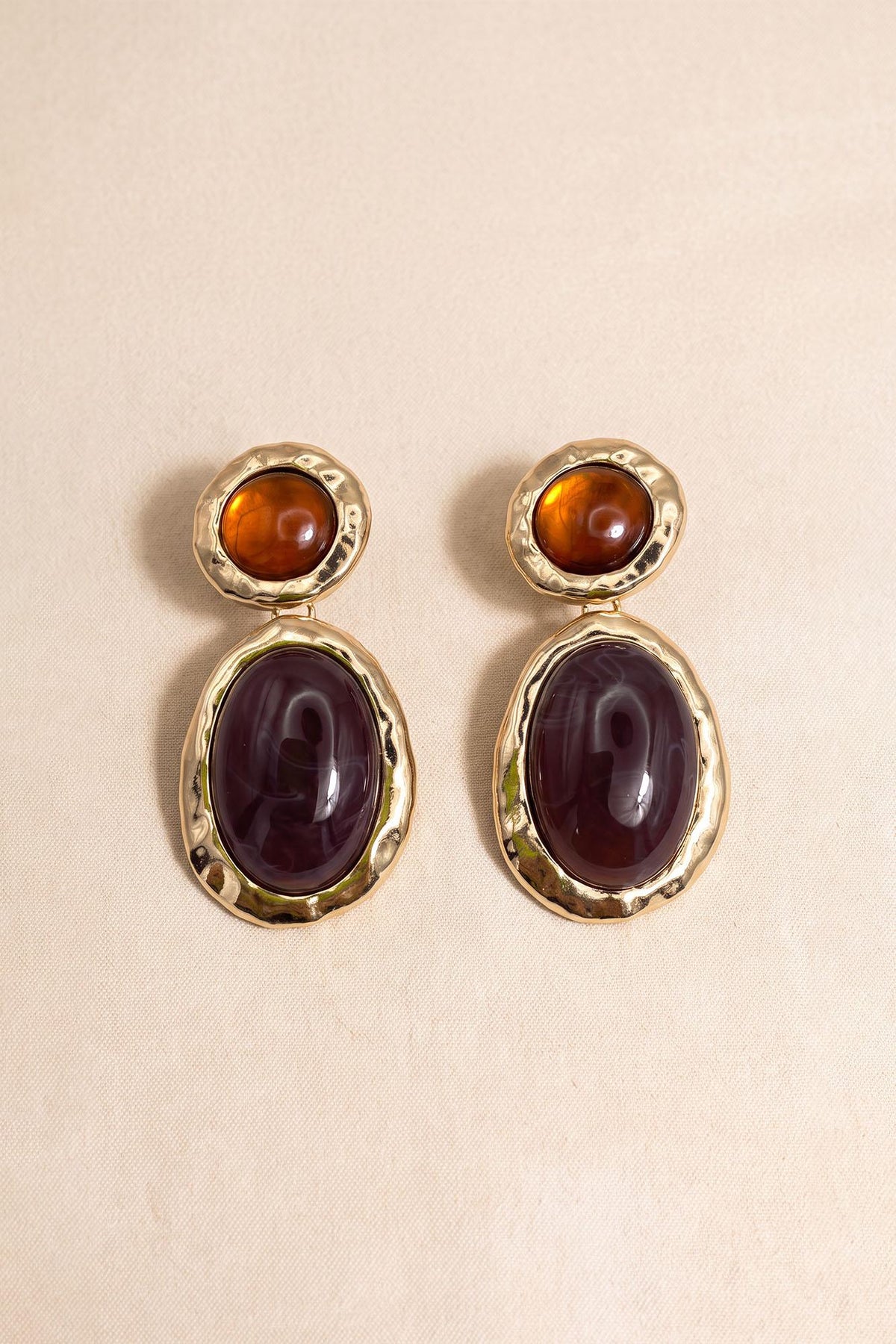 Pendientes Piedras Ovaladas Isadora