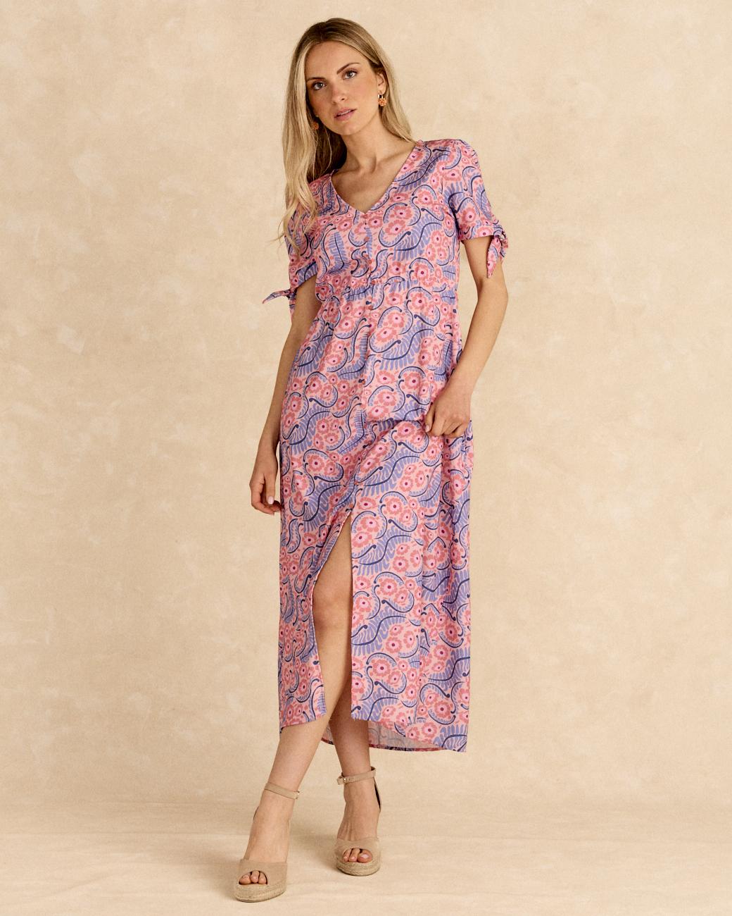Vestido Largo Flores Elasci