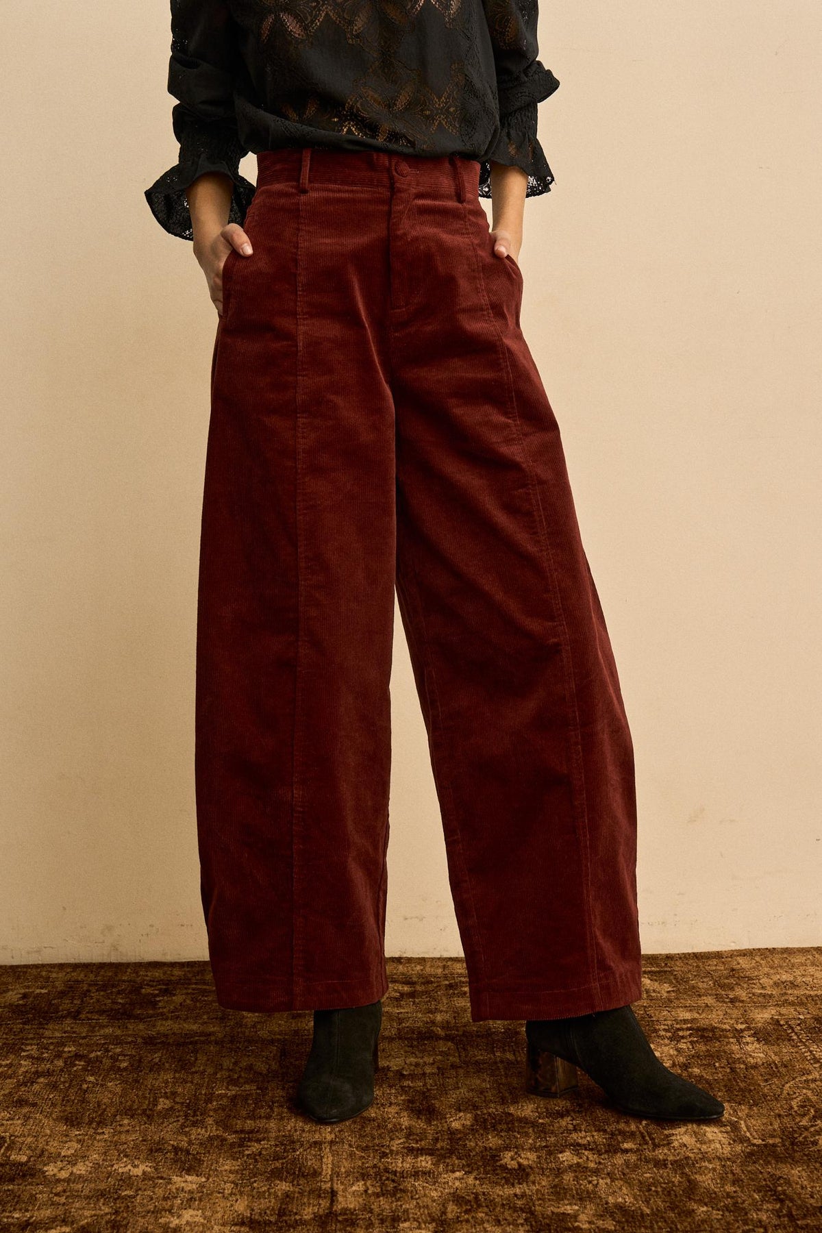Pantalón Pinzas Pana Eliora
