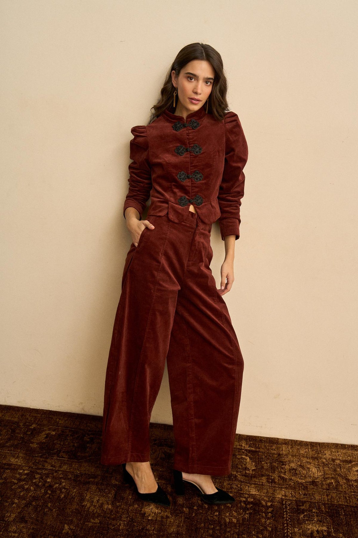 Pantalón Pinzas Pana Eliora