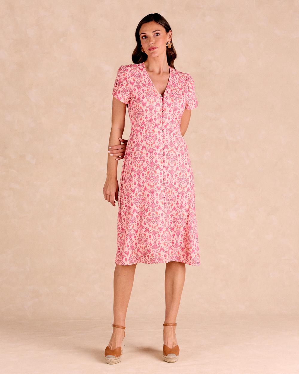 Vestido Flores Damasco