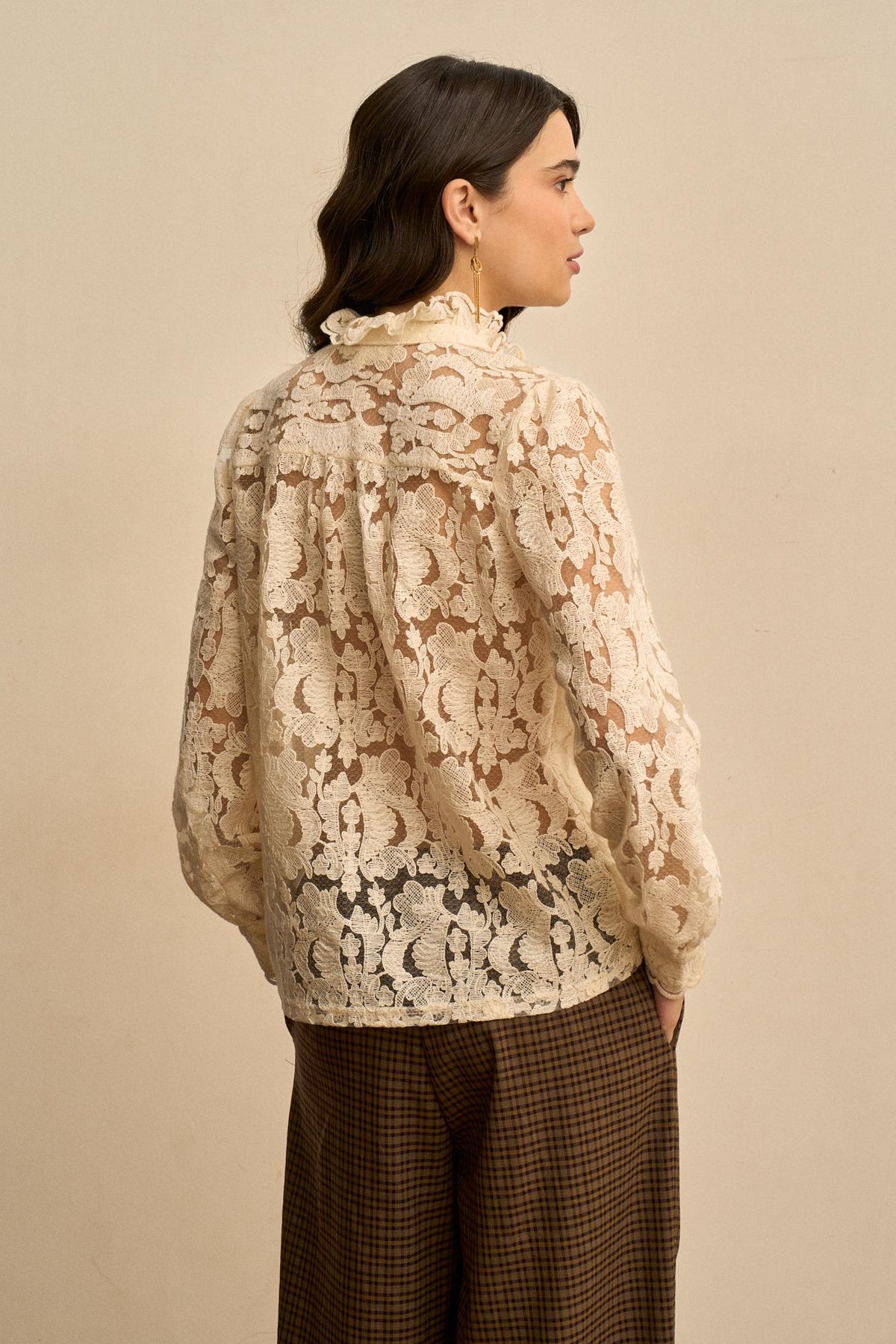 Blusa Encaje Floral Ismée