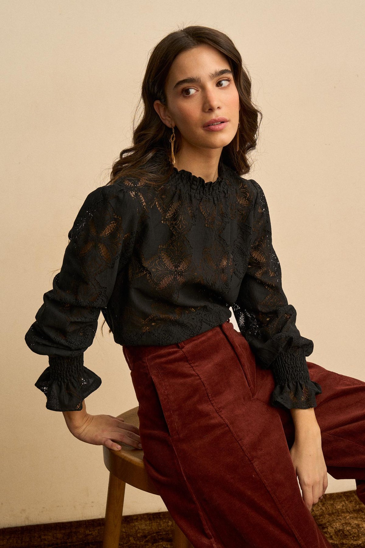 Blusa Encaje Floral Eudora