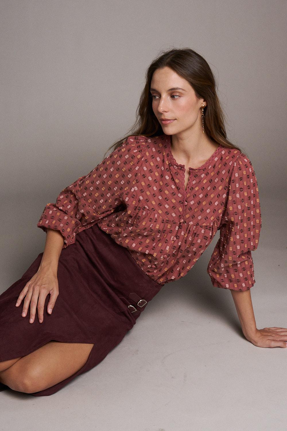 Blusa Pespunte Céleste