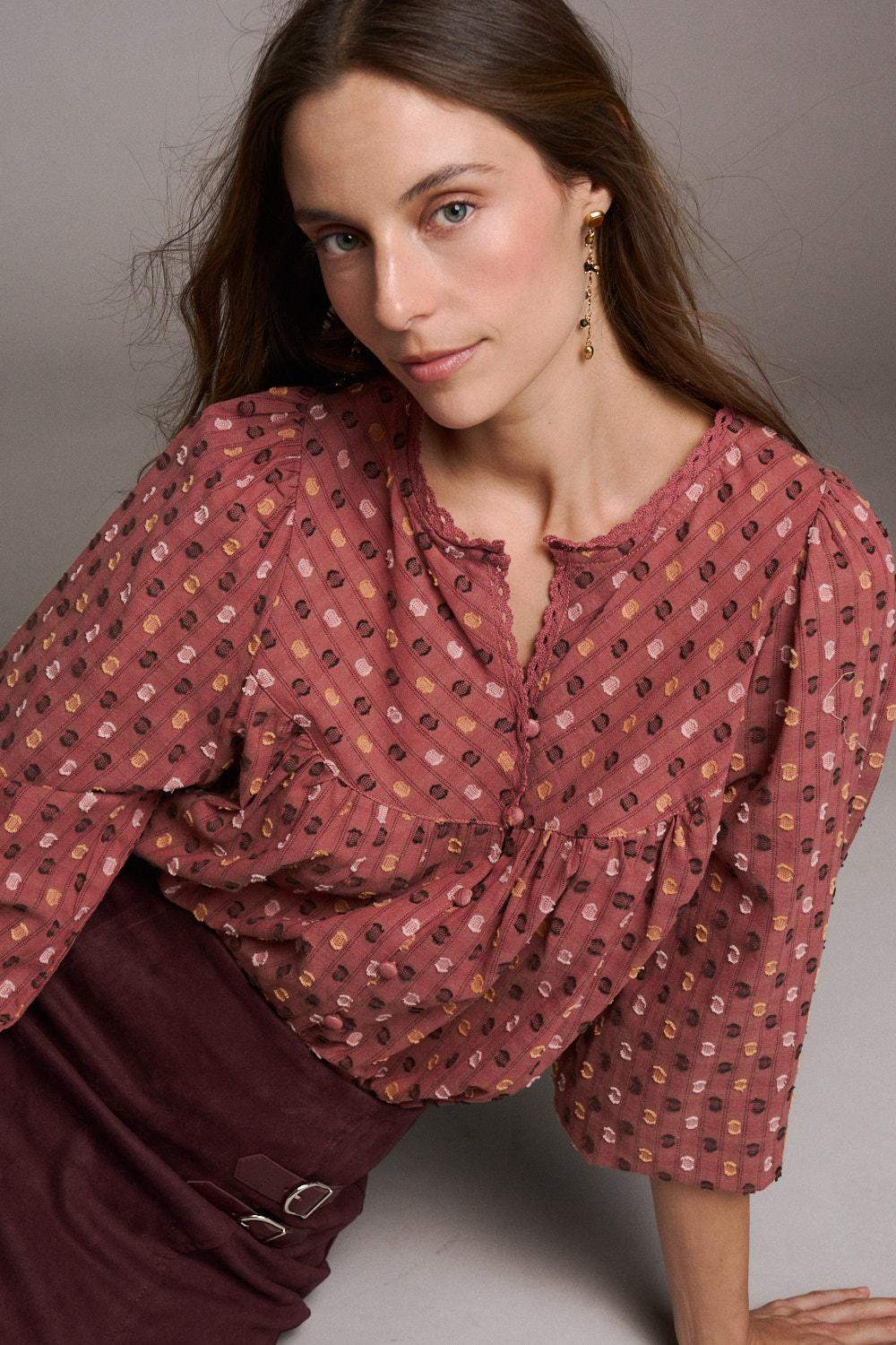 Blusa Pespunte Céleste