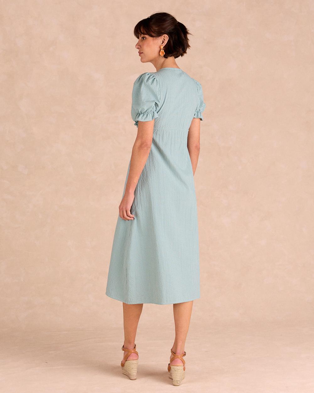 Vestido Largo Cuadros Giada