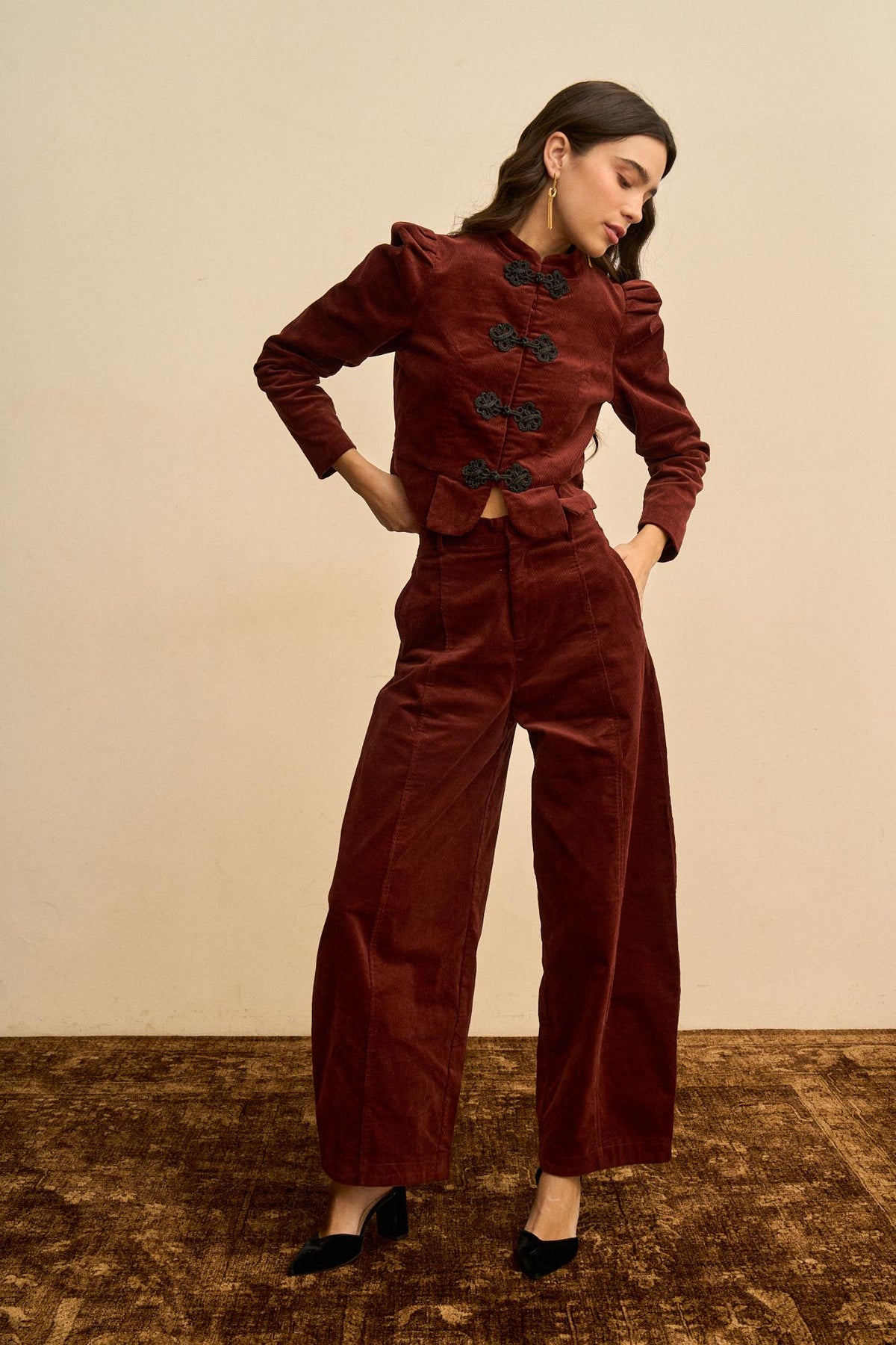 Pantalón Pinzas Pana Eliora