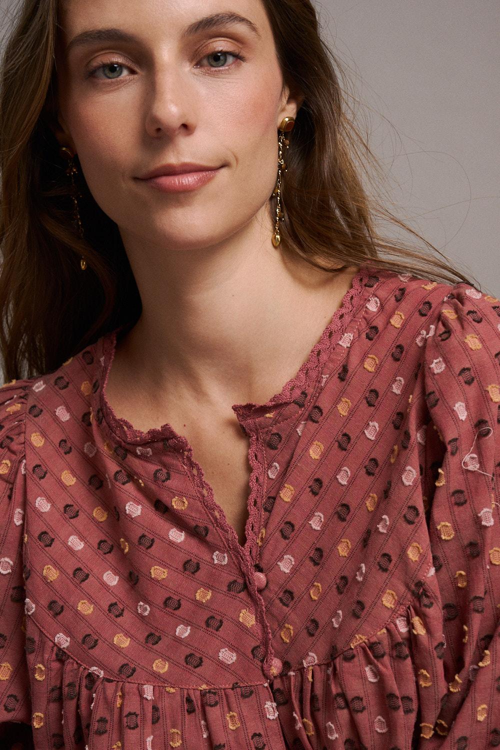 Blusa Pespunte Céleste