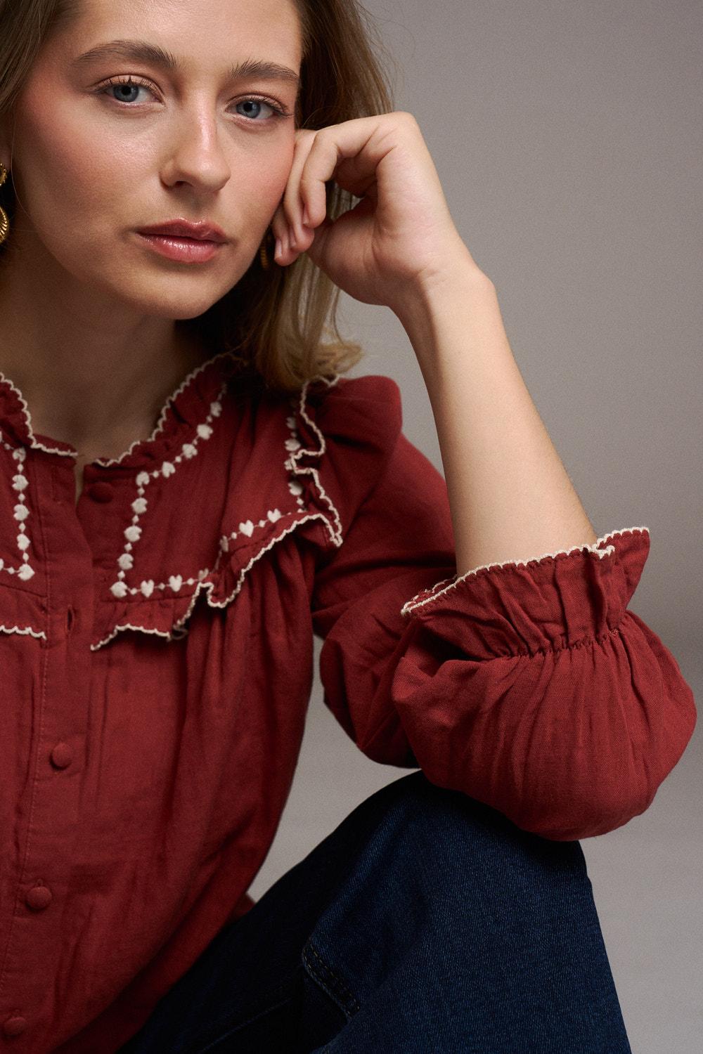 Blusa Estampada Rosa