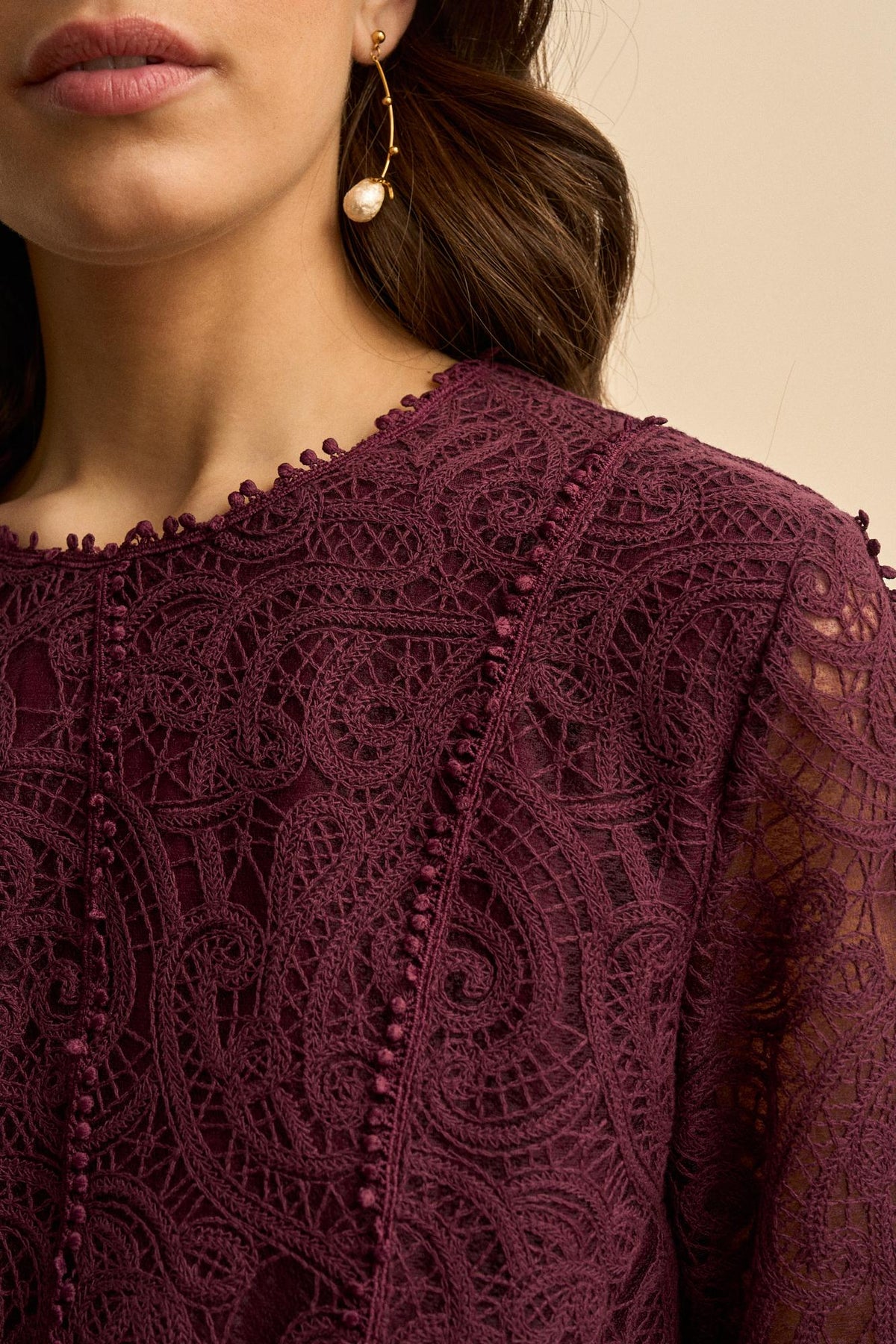 Blusa Encaje Calado Adelina