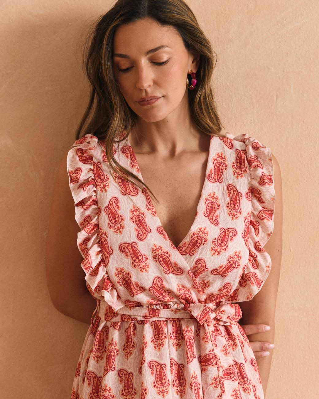 Vestido Motivos Coral