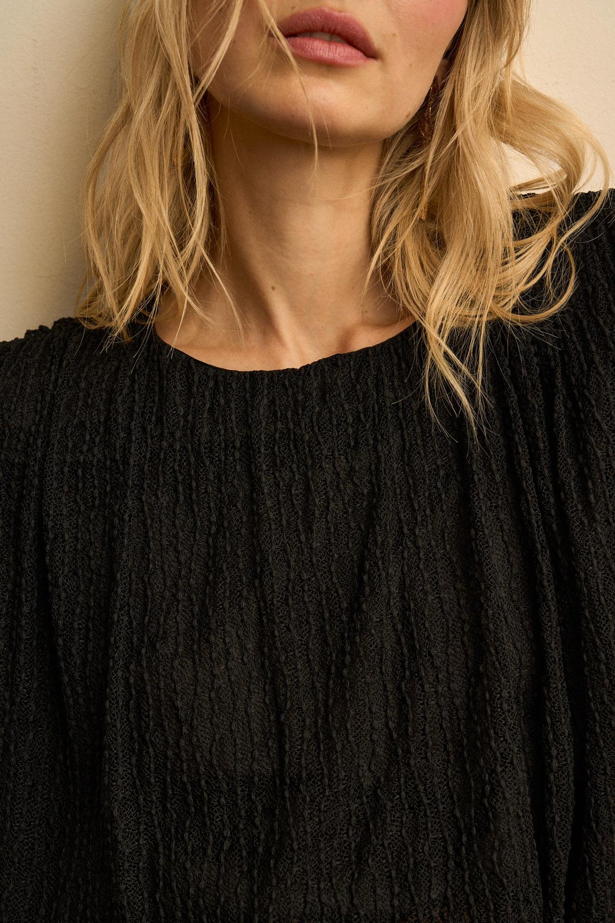 Blusa Encaje Plisado Ysoria