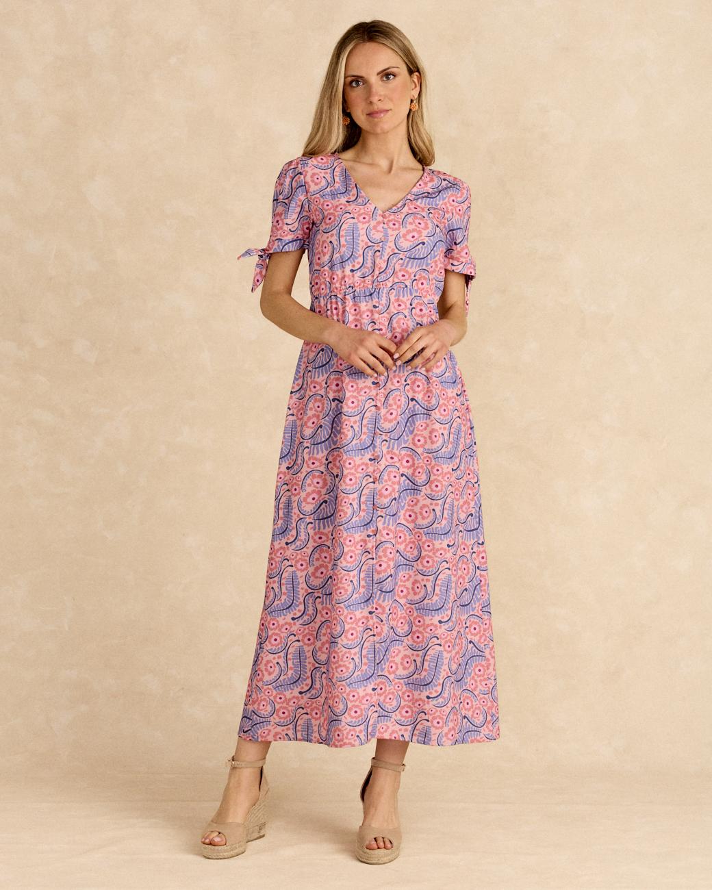 Vestido Largo Flores Elasci