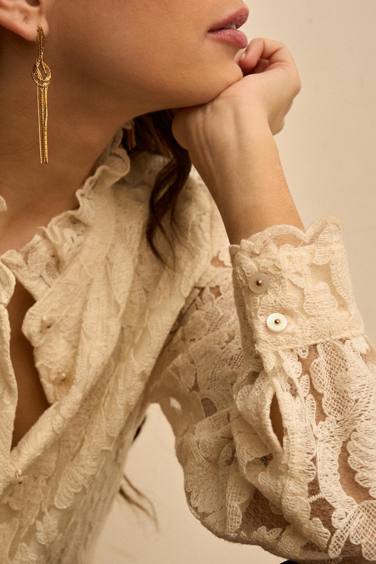 Blusa Encaje Floral Ismée