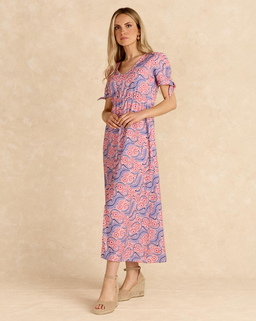 Vestido Largo Flores Elasci