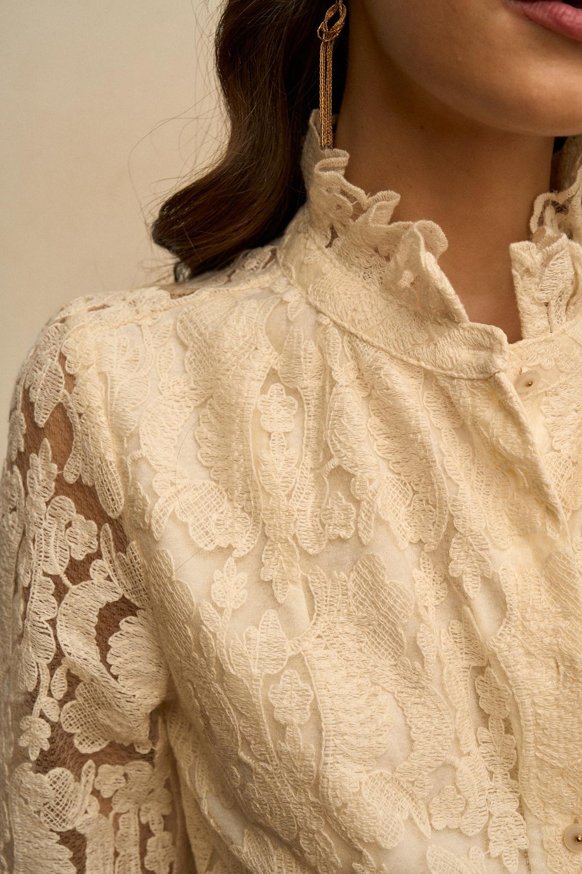 Blusa Encaje Floral Ismée