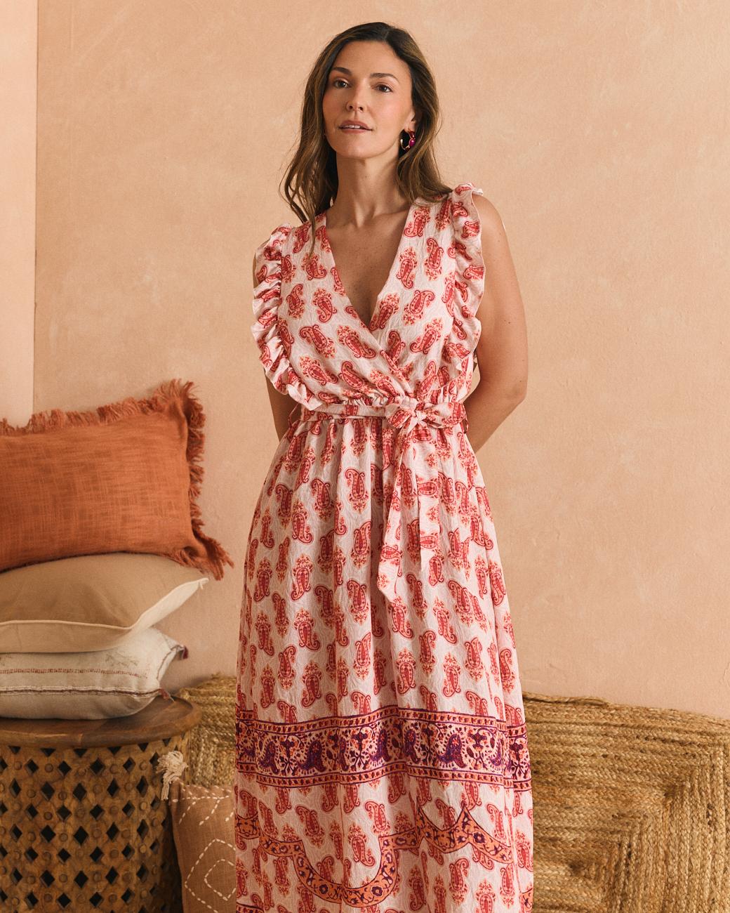 Vestido Motivos Coral