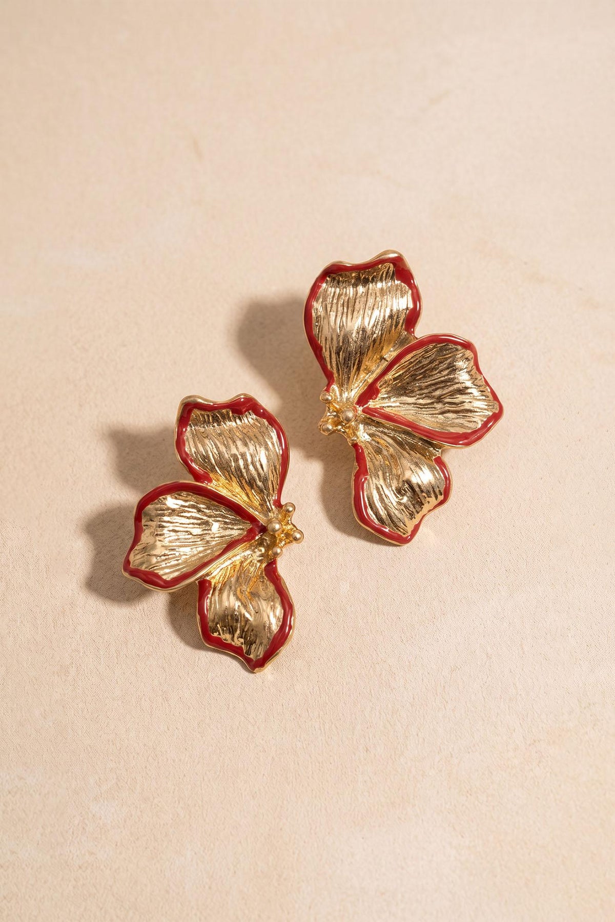 Pendientes Flor Metalizada Elisa