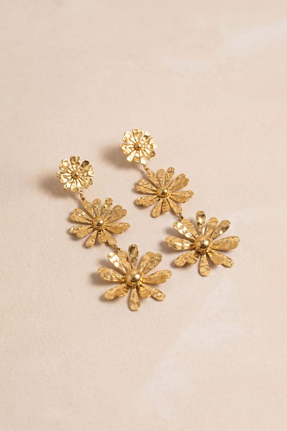 Pendientes Dorado Flora