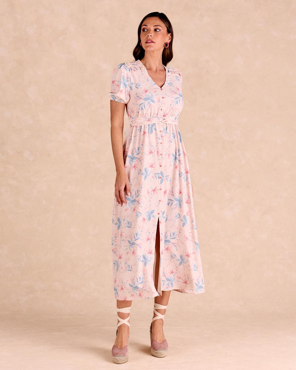 Vestido Largo Nude Bastina