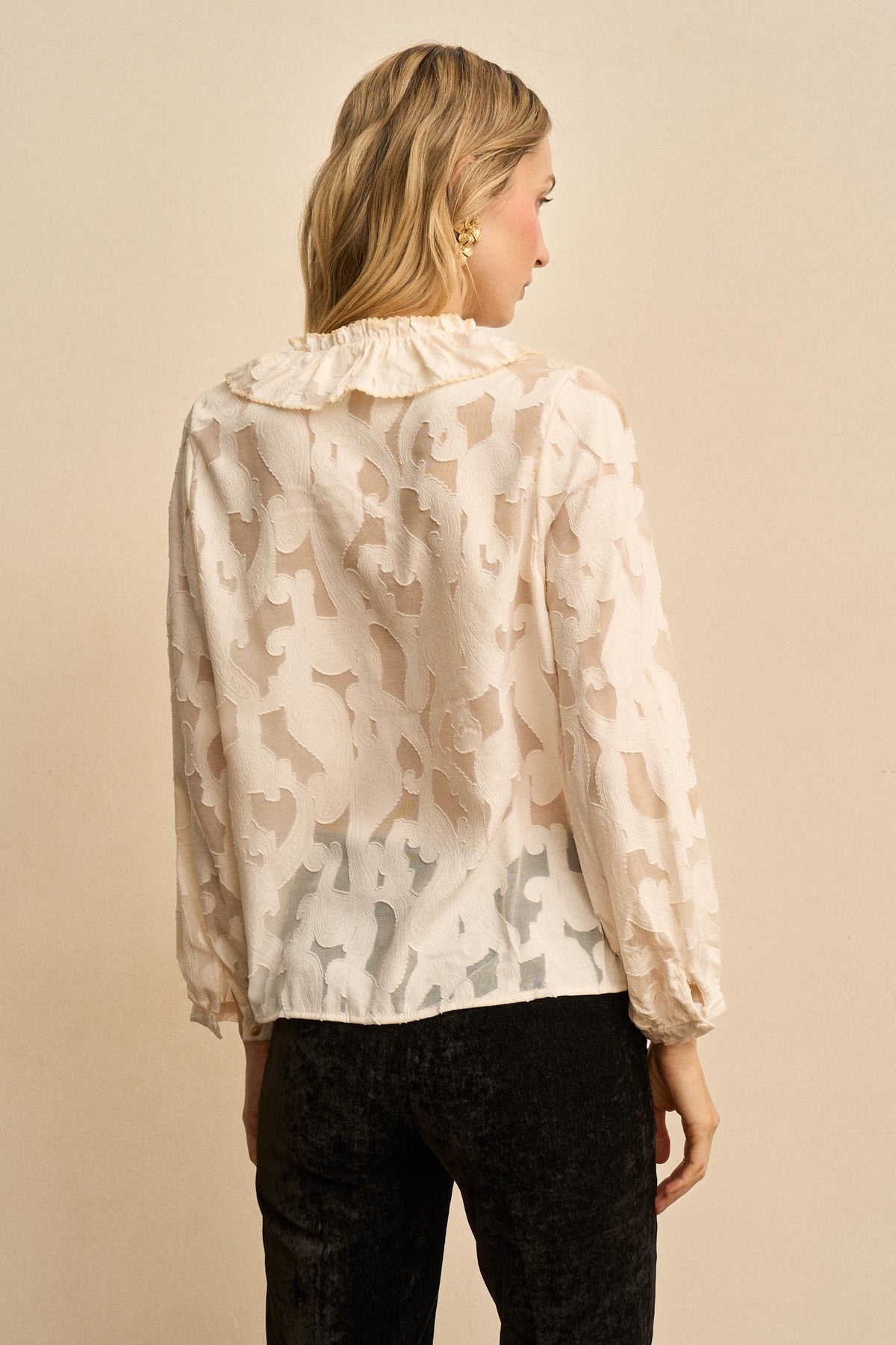 Blusa Volantes Encaje Émiliane