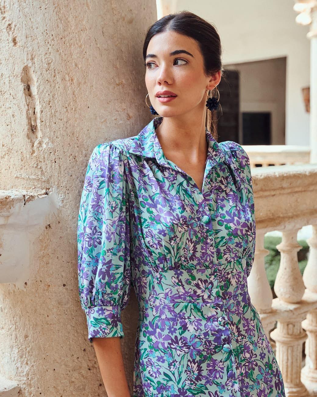 Vestido Flores Mar