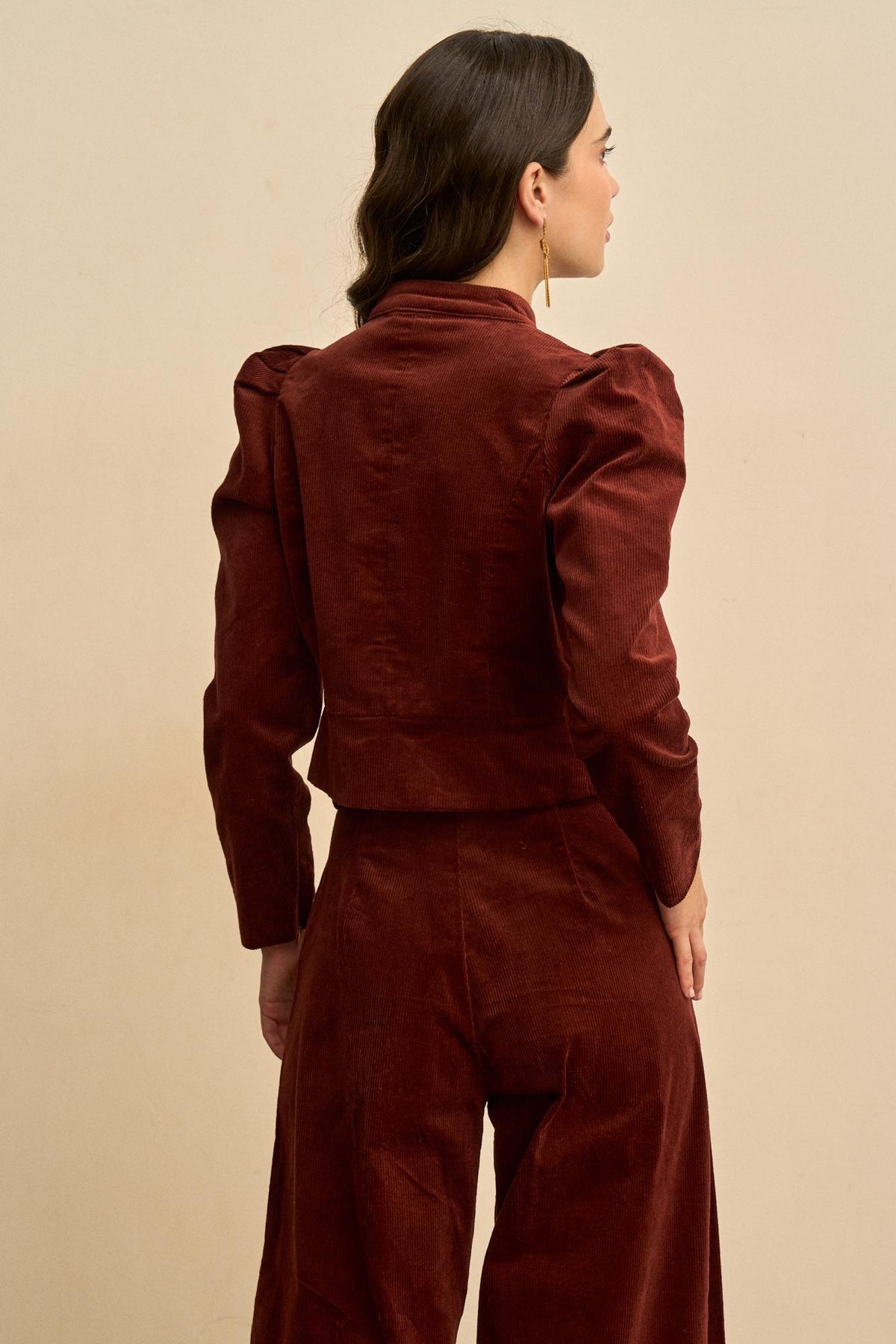 Chaqueta Pana Bordada Isoline