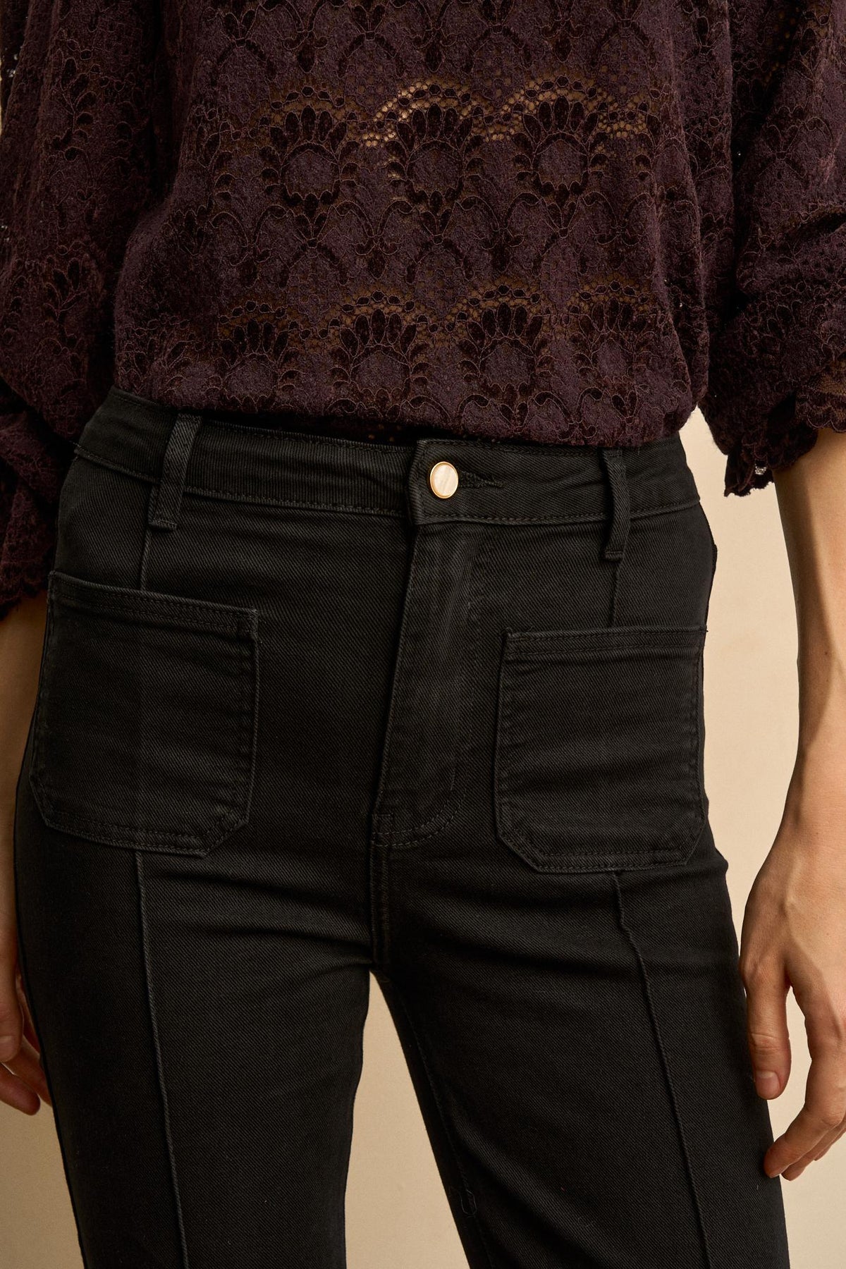 Pantalón Denim Bolsillos Elvire