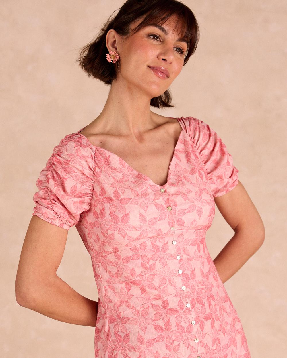 Vestido Largo Flores Nara