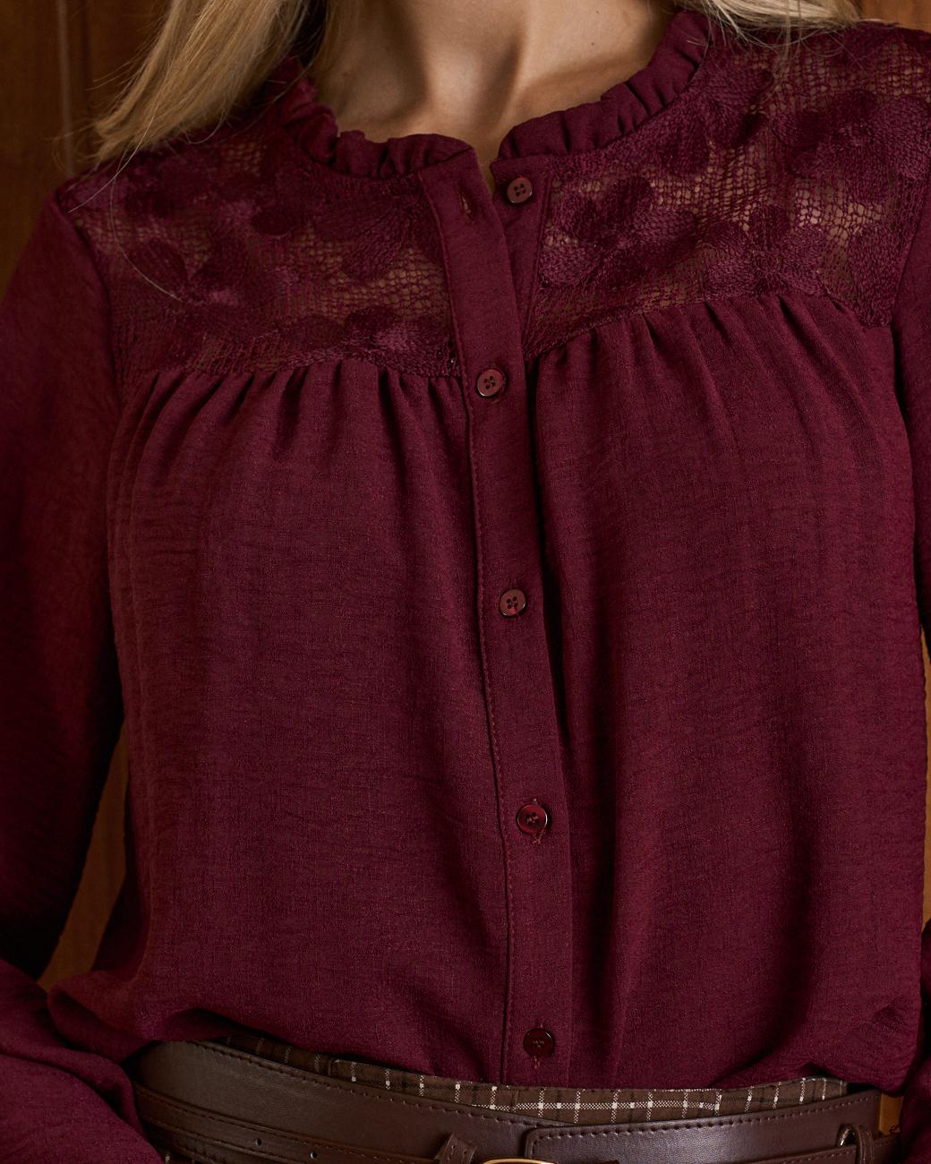 Camisa Encaje Flores Ruby