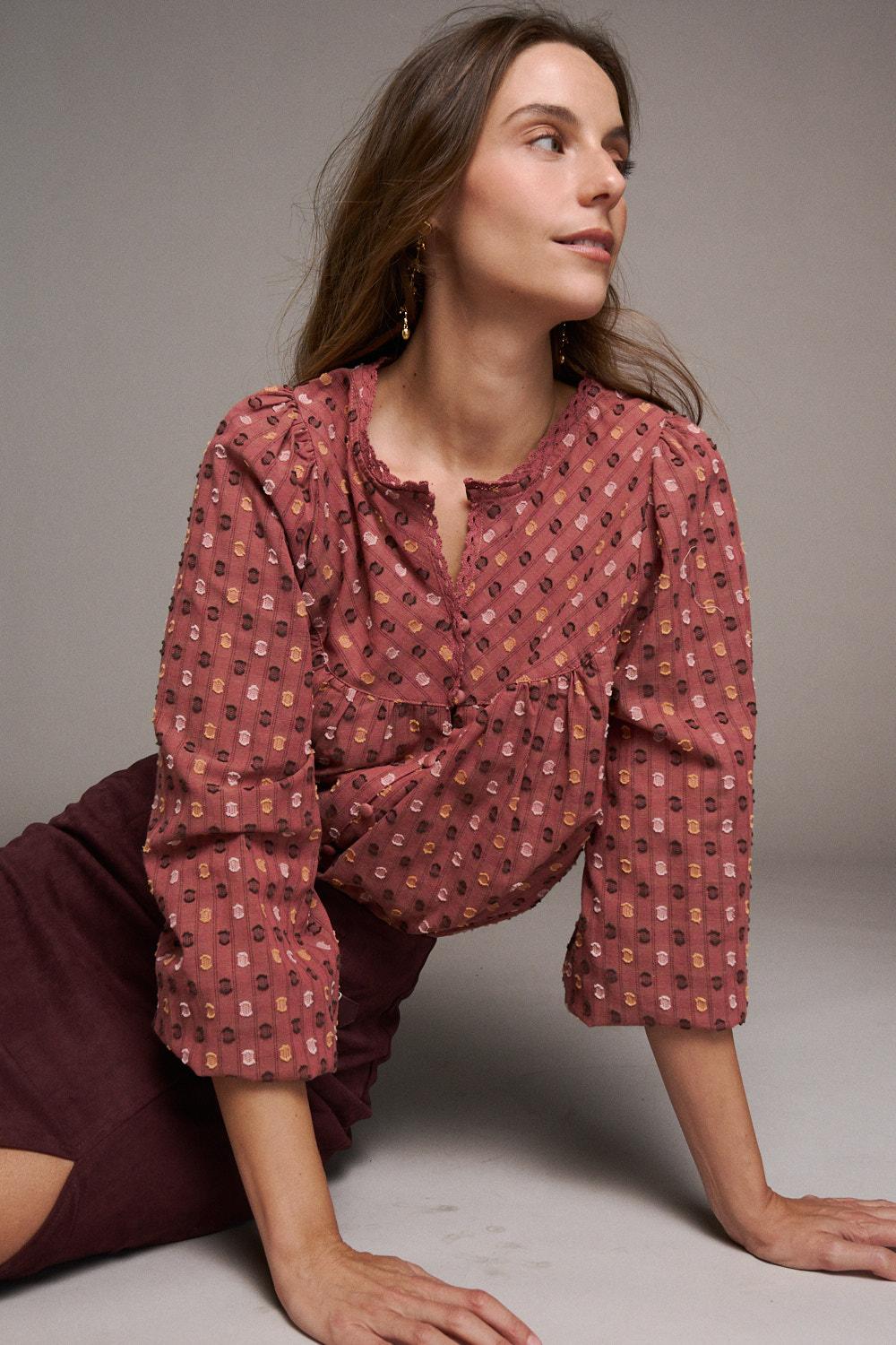 Blusa Pespunte Céleste