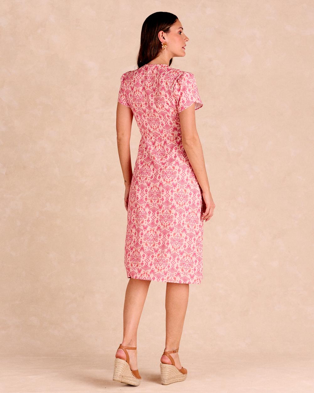 Vestido Flores Damasco