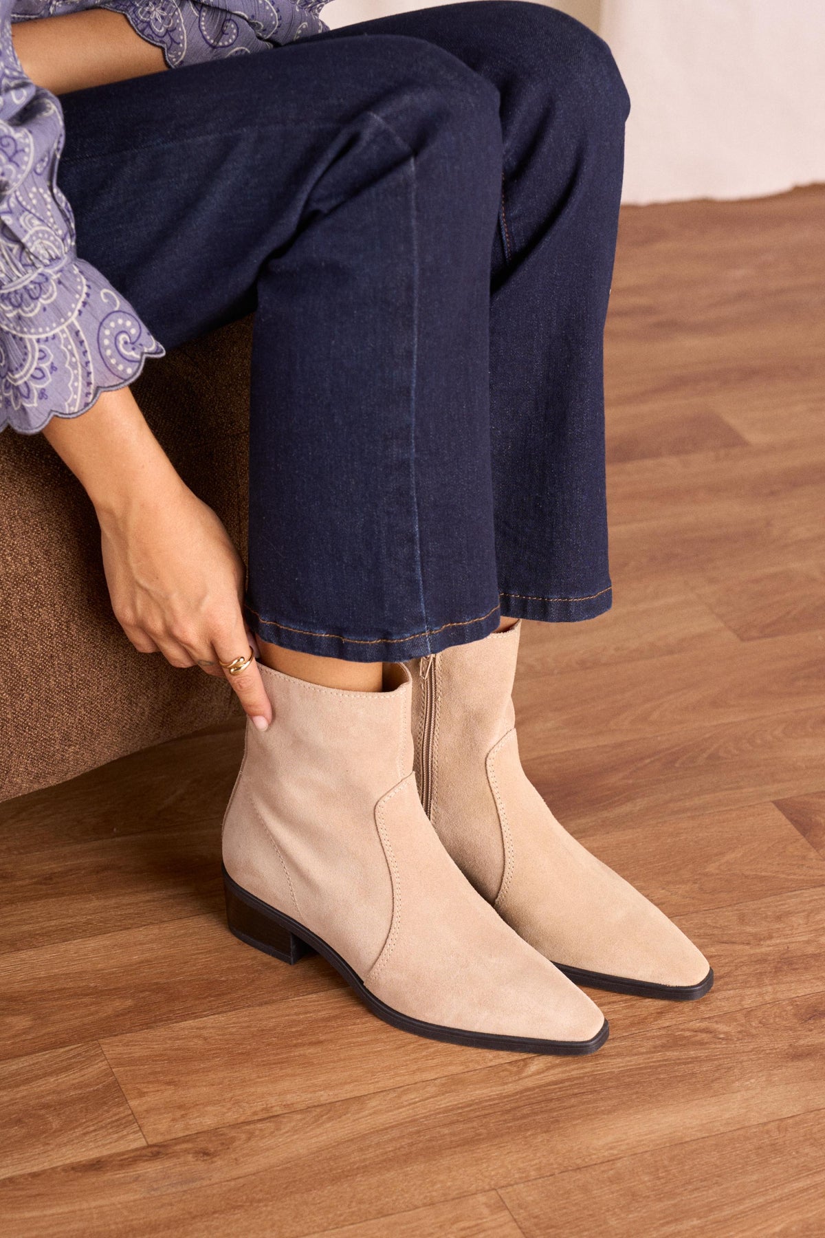 Botin Piel Marina