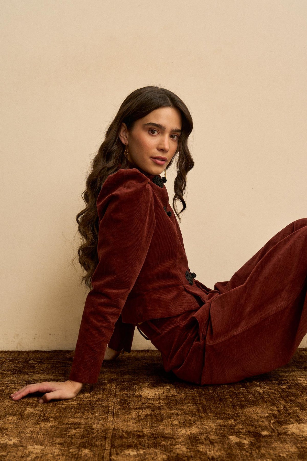 Chaqueta Pana Bordada Isoline