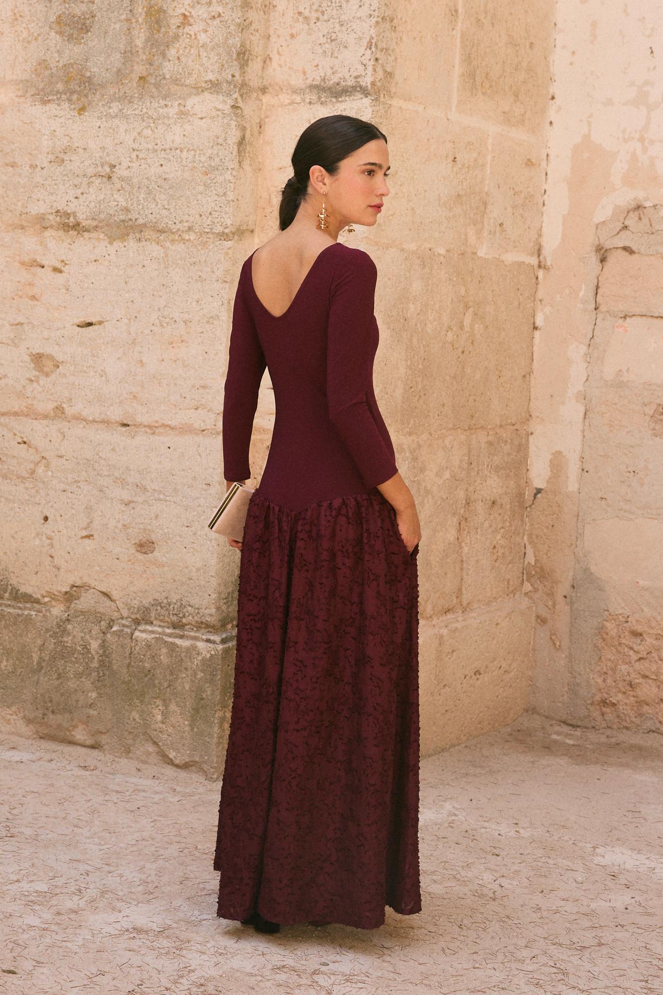 Vestido Invitada Grana