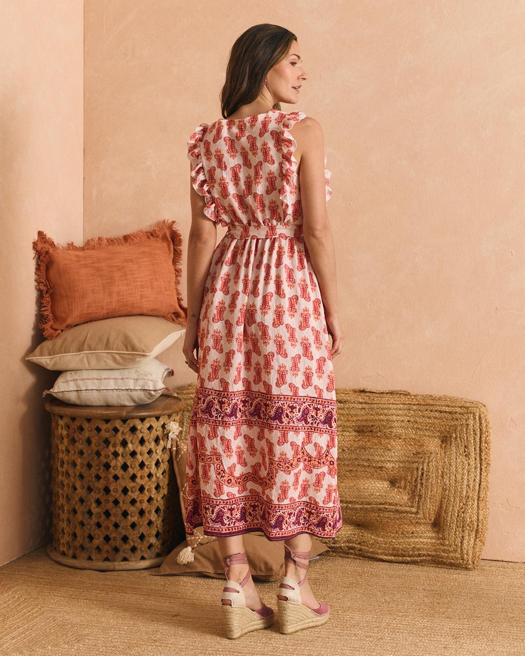 Vestido Motivos Coral