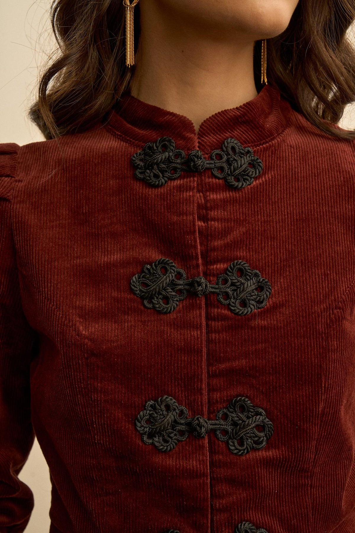 Chaqueta Pana Bordada Isoline