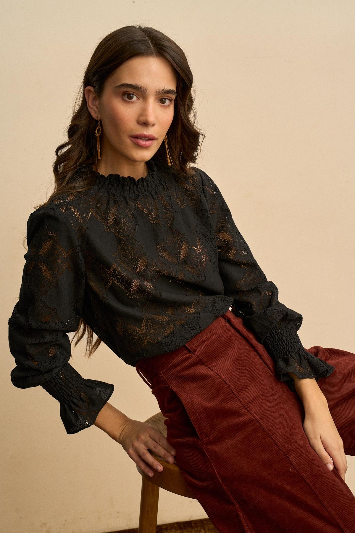 Blusa Encaje Floral Eudora